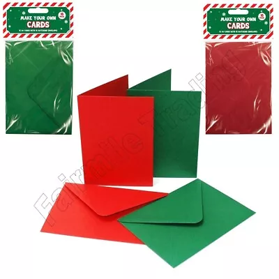 15 A6 Make Your Own Christmas Card & Envelopes Kit Greeting Craft DIY Blank Card • £3.09