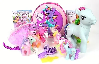 My Little Pony Bundle 10 Figurines Bag Accessories And 2 DVDs GUC Free Shipping  • $19.99