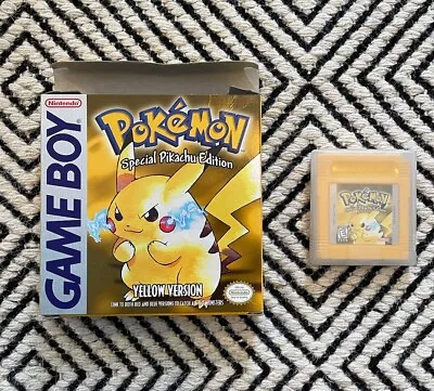 Pokémon Yellow Version Special Pikachu Edition (Nintendo Game Boy 1999) CIB • $345