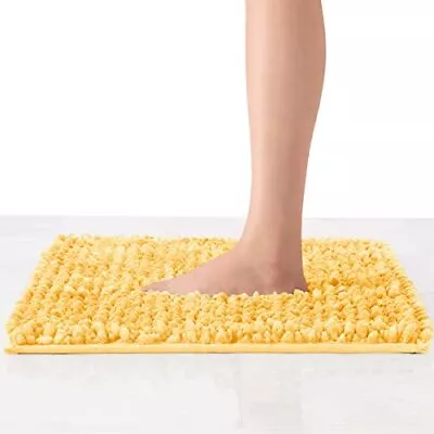 Laura Ashley Butter Chenille 17  X 24  Bath Mat Yellow • $22.40