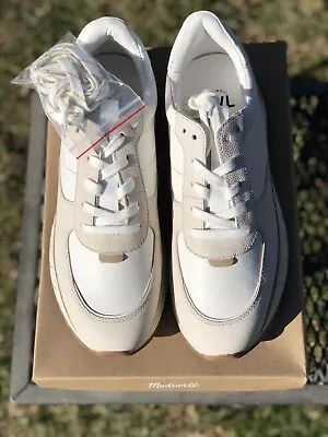 Madewell Women’s Kick Off Trainer In Nubuck/Leather 9.5 NEW Antique Cream • $44.99