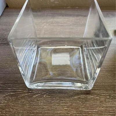 £10.37 • Buy 5   Glass Cube Vase Wedding Centerpiece Candle Planter
