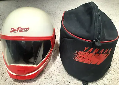 Yamaha Snoforce Vintage Snowmobile Helmet-red White Phazer Ii-m  7- 7 1/8-cover • $99.99