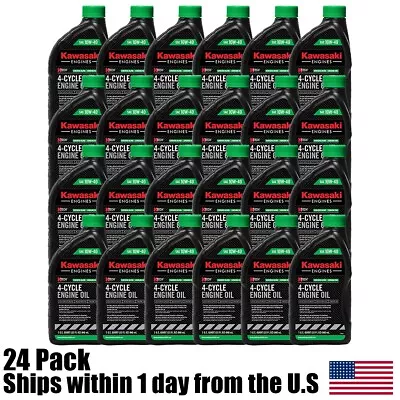 24PK Genuine OEM Kawasaki 10W40 Motor Oil Quart 4-Cycle K-Tech 99969-6296 • $180.99