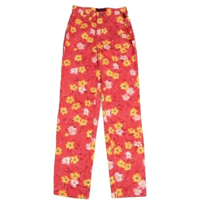 VERSACE JEANS COUTURE Floral Printed Cotton Pants Size 38(K-122481) • $197