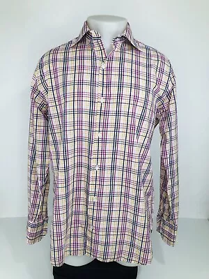 DOMENICO VACCA - Mens 16.5/42 Plaid Shirt • $59.11