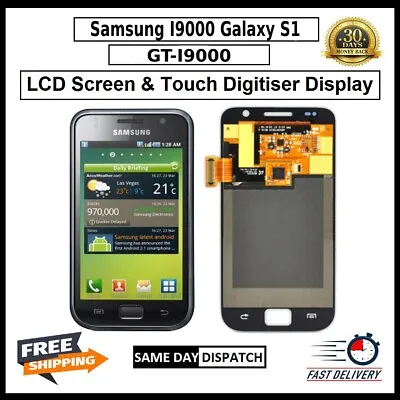 £14.99 • Buy For Samsung I9000 Galaxy S1 LCD BLACK No Frame Screen Display Replacement UK
