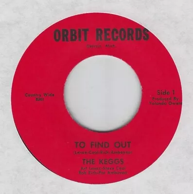 MICHIGAN GARAGE 45 RPM  The KEGGS  TO FIND OUT / GIRL  ORBIT Repro NEW CONDITION • £72.39