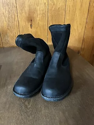 Men’s Black Ugg Hartsville Boots 5626 Suede Sheepskin Size 12 • $66.73