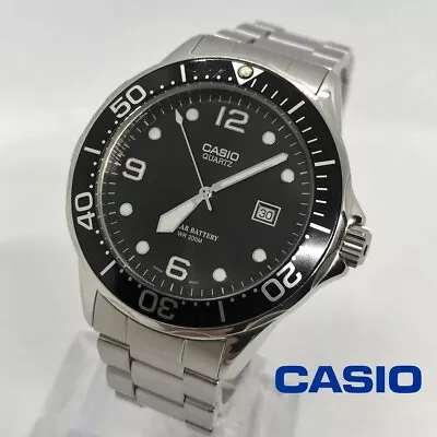 Casio MTD-1051 Divers Men's Quartz Analogue Watch Black Dial Bezel • £99