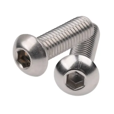 Hex Socket Button Cap Head Screws Bolts M8x25mm 304 Stainless Steel Coarse 20X • $16.50