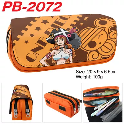 ONE PIECE Pencil Case Multi-Functio Stationery Bags Pen Bag Anime Gift • £8.74