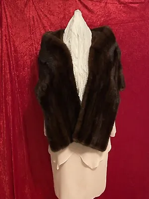 ~*~  #1 Sale Rich Beautiful Ranch Mink Fur Shawl Stole  ~*~ • $149.99