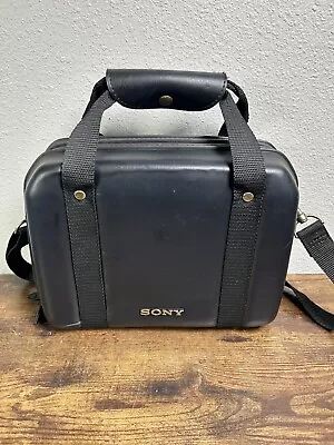 Vintage Sony Black Shell  Camera Bag Camcorder Case - Strap Carry Travel • $19.99