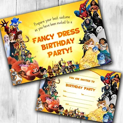 Fancy Dress Invitations Birthday Party Invites (write On) • £8.99