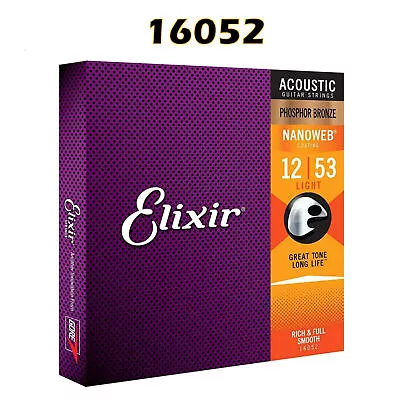 Acoustic Guitar Strings Phosphor Bronze LIGHT 12-53 16002 16052/027 STR US Stock • $7.91