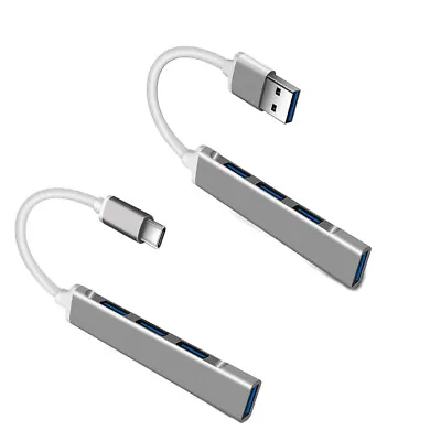 $17.74 • Buy 4 Ports USB C Hub Type C To USB 3.0 Hub Adapter For MacBook And More Micro USB