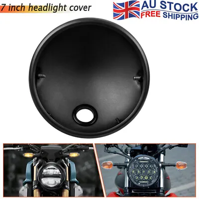 7 Inch Motorcycle LED Headlight Shell Cover Metal Bucket Housing Black Universal • $32.25