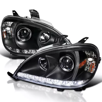 Black Fits 1998-2001 Mercedes W163 Ml320 Ml430 Ml55 Led Bar Projector Headlights • $197.99