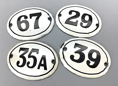 Lot Of 4 Vintage Enamel Numbers House Numbers • $35