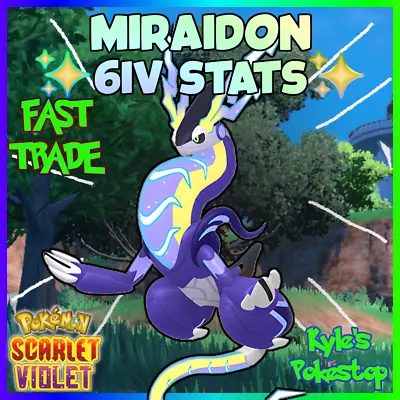 6IV MIRAIDON | POKEMON SCARLET & VIOLET | EV'D BATTLE READY 🚀Fast Trade🚀 • $2.99