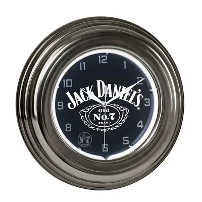 Jack Daniel's Whiskey Logo - Old Number 7 -  Single Neon Bar Wall Clock • £77.09