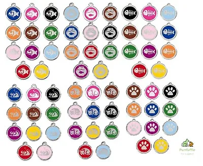 RED DINGO ENGRAVED CAT IDENTITY TAGS Personalised ID Disc Paw Fish Mouse +More • £9.90