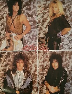 VINTAGE MUSIC POSTER ~ Motley Crue 1980's Original Group Nikki Sixx Tommy Lee ~ • $47.88