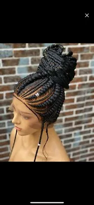 Full Lace Wig  Ponytail Updo Handmade Braided Wig • £230