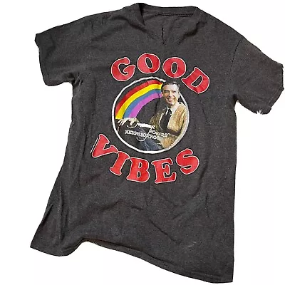 Mister Rogers Men’s Gray Shirt Size Small Good Vibes Shirt Sleeve • $20