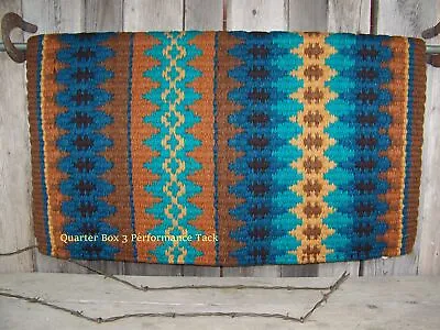 Nova Show Blanket - 38x34 (Chocolate Base/Blue Teal Rust Accents) By Mayatex • $169.50