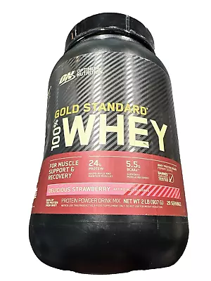 Optimum Nutrition Gold Standard Strawberry Flavor Whey Protein - 2 Lb Exp 2025 • $34.99