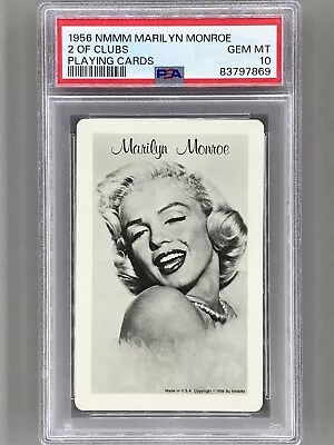 1956 NMMM Marilyn Monroe Playing Card PSA 10 - 2 Of Clubs Pop 3 Pop Culture • $14.50