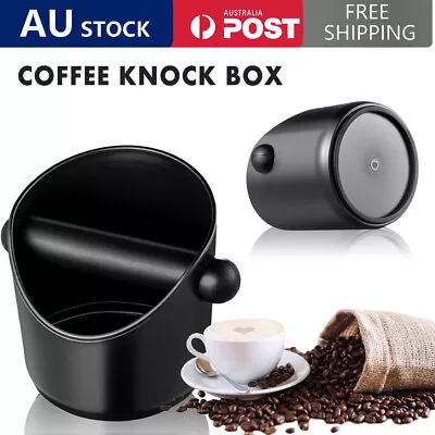 Coffee Waste Container Espresso Grinds Knock Box Tamper Tube Bin Black Bucket • $12.66