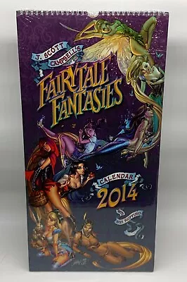 J Scott Campbell 2014 Fairytale Fantasies Calendar Sealed  Rare Oop • $34.99