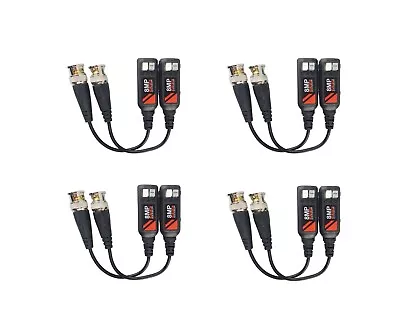 4 Pairs Passive Video Balun Security Camera Video Connector Via Cat5 Cat6 Cable • $14.99