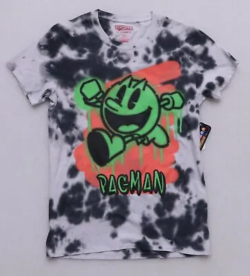 Pac Man T-shirt Black White Tie Dye Smlxl2xl3xl Short Sleeve Crew Neck New • $3.56