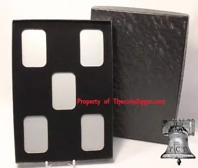 5 AIR-TITE Direct Fit Capsule Holder & 1oz Silver BAR Insert Display Storage Box • $20.90