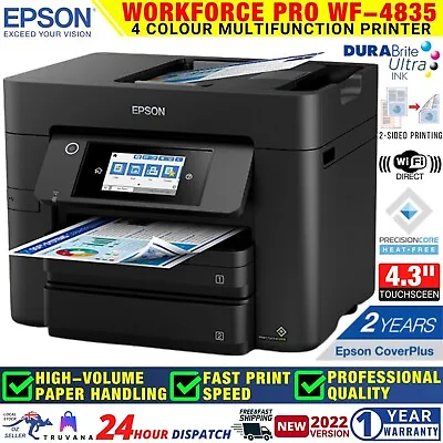 $257.97 • Buy Epson Workforce Pro WF-4835  Multifunction Inkjet WiFi Printer *AU Stock*