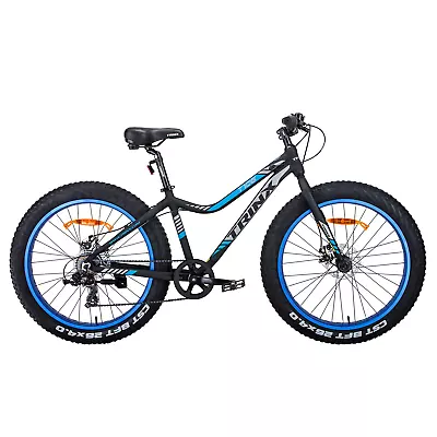 Trinx Tiger T106 Fat Bike Shimano 7 Speed Bicycle Blue • $563.95