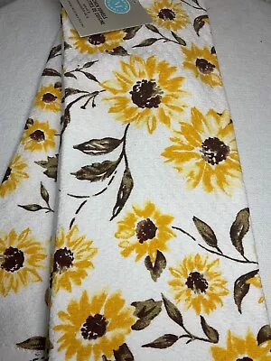 Martha Stewart Kitchen Dish Towels (2) Sunflowers 100% Cotton Nwt • $12.99