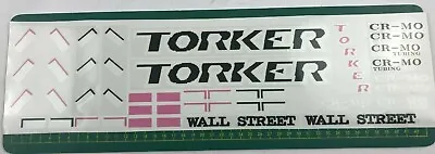 Old School Bmx Decals Stickers 1988 Torker Wall Street Full Set For Pink Frame • $55