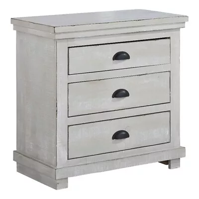 Progressive Furniture Willow Wood Nightstand In Gray Chalk • $298.11