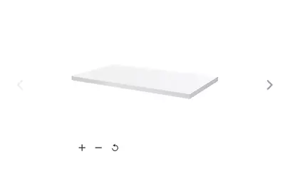 Goodhome Marloes Gloss White Chipboard Bathroom Worktop L120 W45.2cm • £49