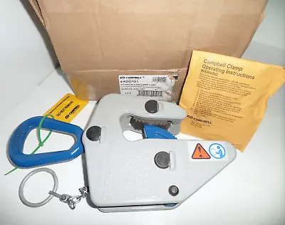 ⭐new In Box⭐campbell 3e Plate Lifting Clamp 6420701 Wll 3t 3-ton  0 - 1-1/4  Usa • $839.99