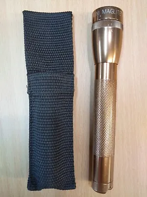 Mag-Lite Mini Maglite AA- Copper Color- USA- Tested Works W/ Holder • $25