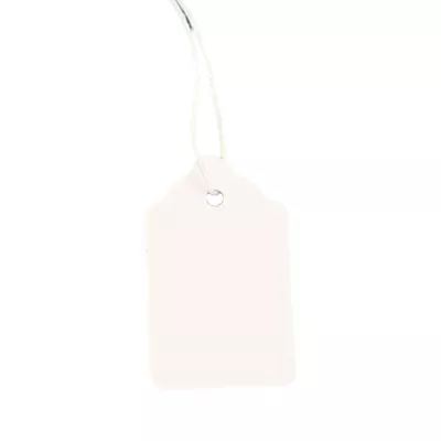 White Blank Scallop Gift Price Tags String Tags Jewelry Retail Tags 100 Piece PK • $5.50