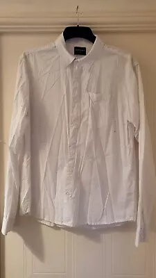Mens D/STRUCT Shirt Size L. White With Coloured Stitching. Perfect Condition • £1.50