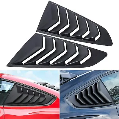 $36.66 • Buy 2pcs Quarter Side Window Louvers Scoop Cover Vent For 2015-2021 Ford Mustang GT