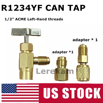 3PCS/Set Self Sealing R1234yf A/C Can Tap Adapter Fit R12 R134a Charging Hose • $12.89